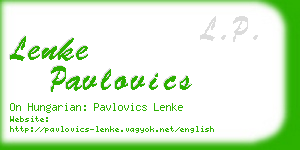 lenke pavlovics business card